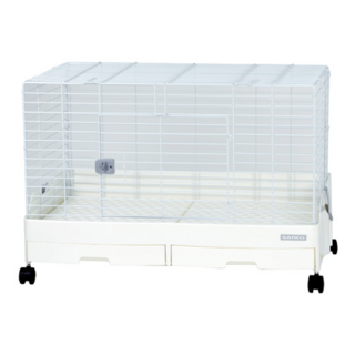 LillipHut 麗利寶 專利式雙抽屜易潔兔籠 2350, 白色, 1個