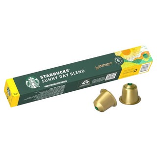 STARBUCKS 星巴克 Sunny Day Blend 膠囊咖啡 Nespresso咖啡機適用, 5.6g, 10顆, 1盒