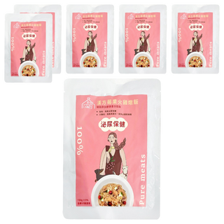 Pet Tomodachi 寵心出發 機能鮮食餐包 犬貓適用 漢方莓果火雞燉飯 添加膠原蛋白胜肽 泌尿保健, 150g, 6包