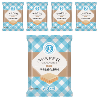初鹿牧場 牛奶威化餅乾, 原味, 5包, 128g