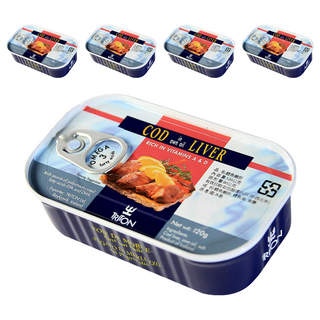 TRITON 鱈魚嫩肝, 富含維生素A和D, 120g, 5罐