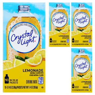 Crystal Light 低卡水果風味沖飲粉 檸檬口味, 3.96g, 10條, 4盒