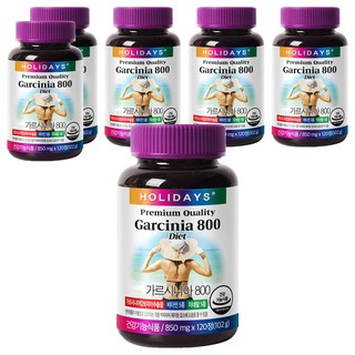 HOLIDAYS 藤黃果萃取錠800, 120錠, 6罐