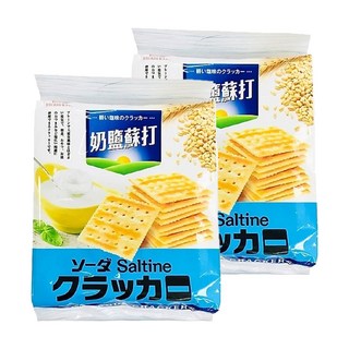 日日旺 奶鹽蘇打餅乾 香氣十足美味 酥脆絕佳搭配 口感豐富回味無窮, 400g, 2包