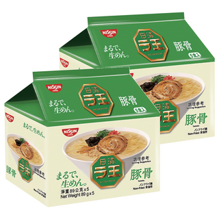 NISSIN 日清 拉王 非油炸速食麵 豚骨 89g, 10包