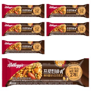 Kellogg's 家樂氏 蛋白棒 黑巧克力榛果口味, 40g, 6個