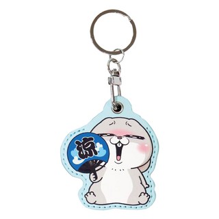 CCHING 青青文具 門禁卡套鑰匙圈 清涼一下 71 x 61 x 2mm, 藍色, 1個