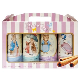 피터래빗 럭셔리 웨이퍼 롤 4종, 초코 + 카푸치노향 + 쿠키앤크림향 + 바닐라향, 1세트