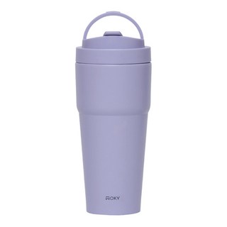 WOKY 沃廚 雙層陶瓷渾圓杯 芋紫色 750ml 台灣公司貨 保溫杯 保冷杯 隨行杯, 1個