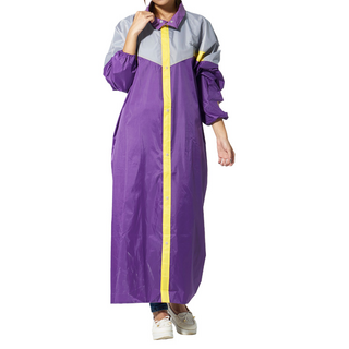Twin Dragon 雙龍牌 爵色耐磨前開雨衣 全件防水壓條處理 高係數反光條, 晶漾紫, 一般型(125 x 86cm)
