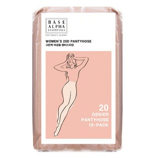 BASE ALPHA ESSENTIALS 高彈力 加長款 連褲襪 20D 10入