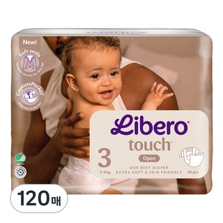 Libero 麗貝樂 Touch 黏貼型紙尿褲 男女通用, 3階段, 120張
