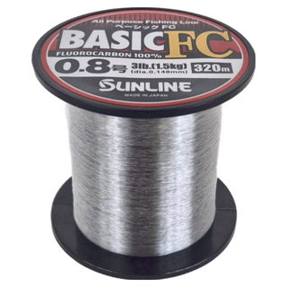 SUNLINE Basic FC 日本製 碳纖線 釣魚線, 320m, 0.8/3LB, 1個