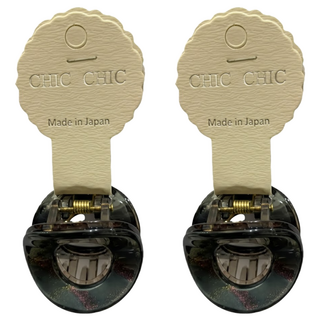 CHIC CHIC 日本造型抓夾 SY12877 2個, 簍空圓黑, 1組