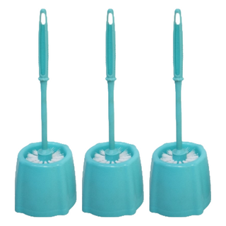 Home Star 多麼潔 巧用馬桶刷組 圓型刷頭360°清潔 耐用高密度PP刷毛 止滑握把 底座排水設計, 顏色隨機, 3組