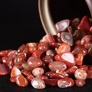 五行水晶碎石 開運水晶 規格尺寸 0.5-1公分 南紅瑪瑙 聚寶盆 擺件裝飾, 3包