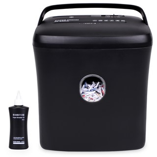 페이퍼프랜드 1회 10매 21L 중형 문서세단기 + 오일, PK-650CD, 블랙