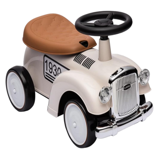 嚕嚕車-665復古兒童 米白 經典復古造型設計 安全無毒材質 1台, 1瓶