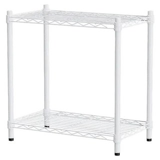 dayneeds 日需百備 輕型二層波浪架 三色可選 鐵力士架 收納層架 鞋架 展示架 層架 鐵架, 白色, 2層