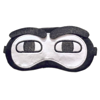 表情遮光睡眠眼罩 - 含冰敷袋, 20 x 10cm, 黑色