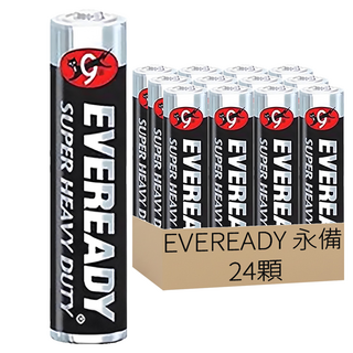 EVEREADY 永備 碳鋅黑金剛電池, 環保汞含量安全 適用於家庭娛樂, 4顆, 6組