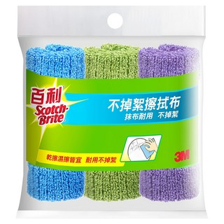 3M Scotch-Brite 百利 不掉絮擦拭布 3條, 1包