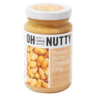 OH NUTTY 顆粒花生醬, 230g, 1罐