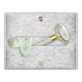 Yeer 葉兒家 玉石滾輪按摩, 臉部按摩, 白甲玉, 1組