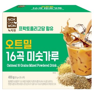 NOKCHAWON 綠茶園 燕麥16穀穀物粉, 1個, 20入, 20g