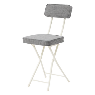 MH家居 折疊靠背方椅, 灰色, 1個
