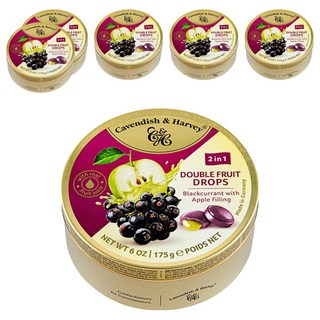 Cavendish & Harvey 卡恩迪許 蘋果夾心黑醋栗風味糖, 6盒, 175g