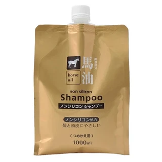 KUMANO 熊野油脂 馬油洗髮精補充包, 1L, 1包