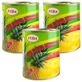 FUDA 富達 迷你鳳梨片, 830g, 3罐