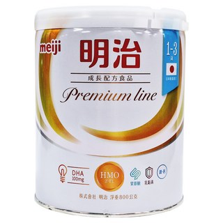 meiji 明治 成長配方食品奶粉 premium line 1至3歲, 1個, 800g