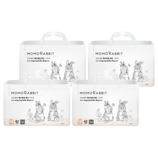 모모래빗 에코씽씽 밴드형 기저귀 신생아용 4팩, 신생아용(NB), 168매