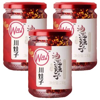 川娃子 油潑辣子調味料, 230g, 3罐