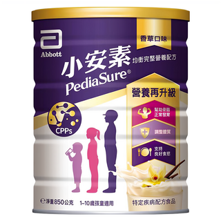 Abbott 亞培 PediaSure 小安素 PEPTIGRO均衡完整營養配方奶粉, 香草口味, 850g, 1罐
