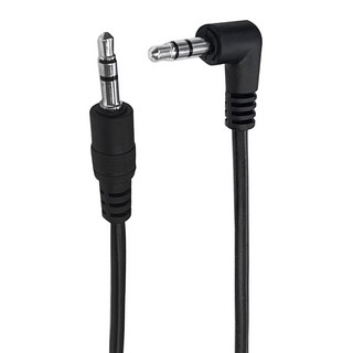i-gota 愛購它 AUX 立體聲音源線 3.5mm公 - 3.5mm母 90度 L型公對公 高音質 無損傳輸, 3.5PP02-L, 1條, Black