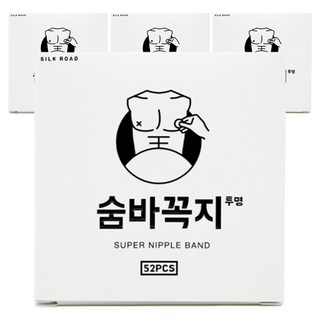숨바꼭지 남성용 니플밴드 투명색 52매, 4개