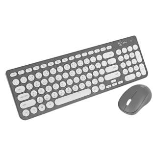 aibo 復古圓點2.4G無線鍵盤滑鼠組 原廠保固, LY-ENKM09