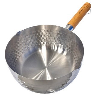 GOZENBO 御膳坊 優機能 鎚紋不銹鋼雪平鍋 20cm 1個, 鎚紋