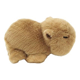 水豚君 娃娃 卡皮巴拉 動物抱枕 拍拍手環, 水豚 棕色