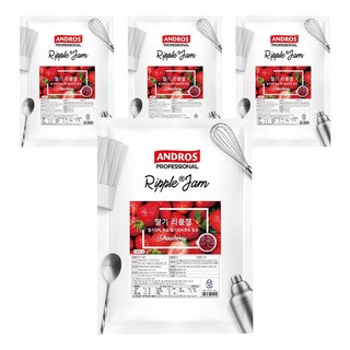 ANDROS 草莓果醬, 1kg, 4個