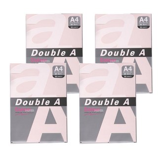 Double A 影印紙 淺粉紅 Pink 80g A4 50張x4包, 4包