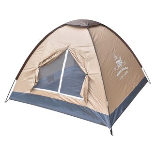 TREEWalker BREEZE 4人 尺寸200x200x135cm 180T滌綸布材質 輕薄好收, 彩繪帳 卡其色