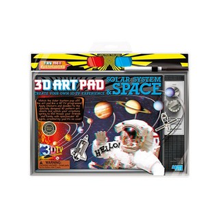 4M 3D太空藝術畫板，太陽系與太空主題，創造自己的3D電視體驗, 混色, 1組