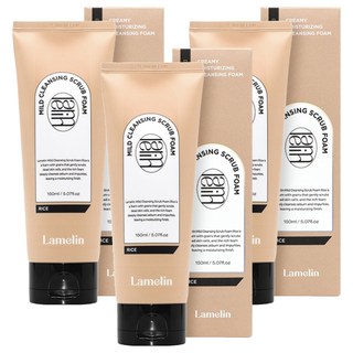 Lamelin 溫和潔顏米糠磨砂洗面乳, 150ml, 3個