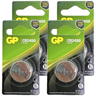 GP Batteries 超霸 CR2450 鈕型鋰電池, 4個, 1入
