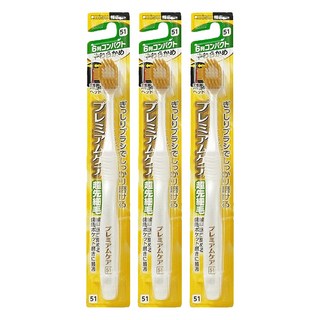 ebisu 惠百施 6列窄頭軟質刷毛牙刷 顏色隨機 呵護牙齦 深入清潔口腔死角, 3支, 1支