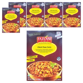 FAZLANI 印度鷹嘴豆咖喱風味即食包，中辣，無添加防腐劑, 300g, 6盒